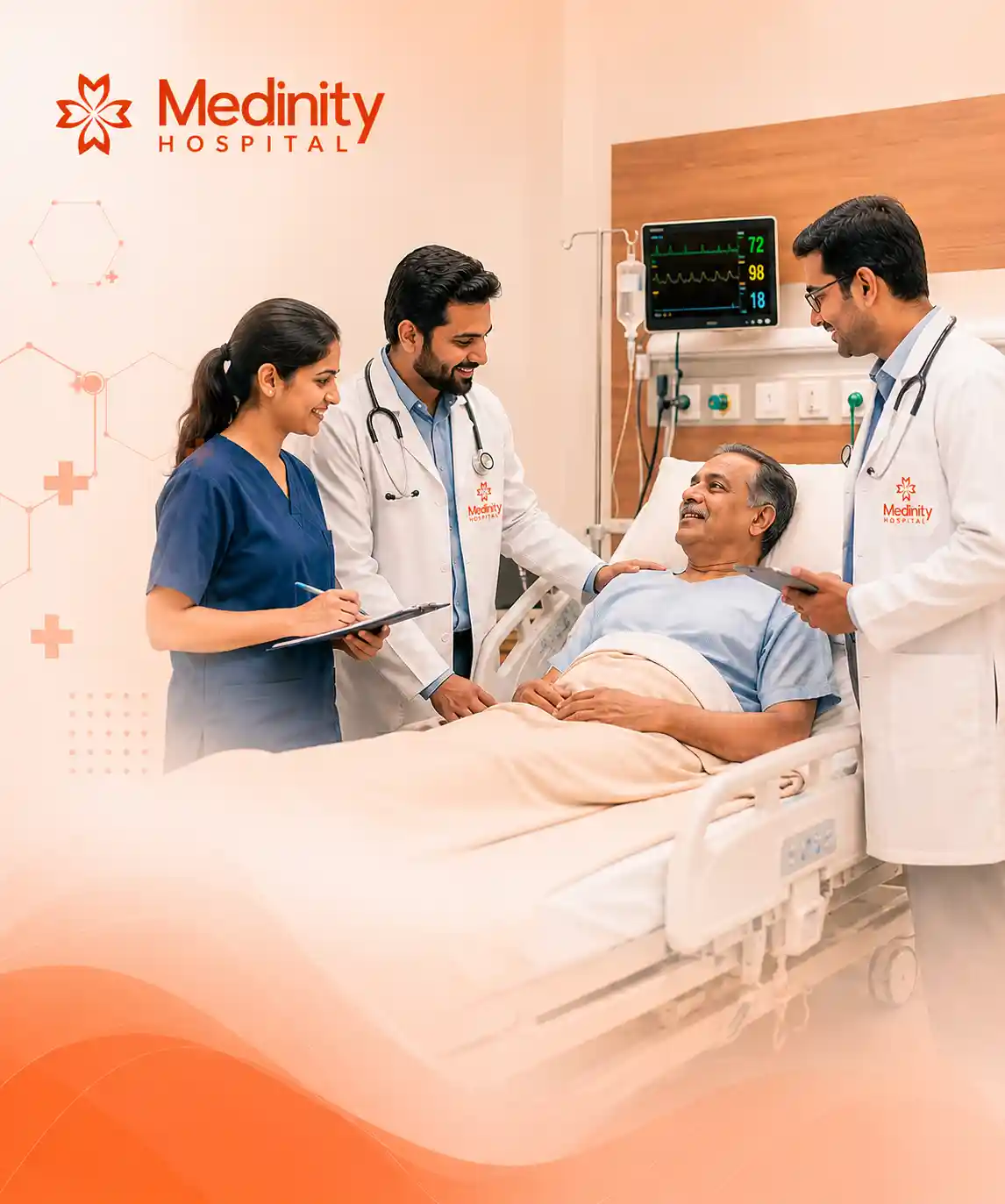Inpatient care with specialist teams at Medinity Hospital Lucknow